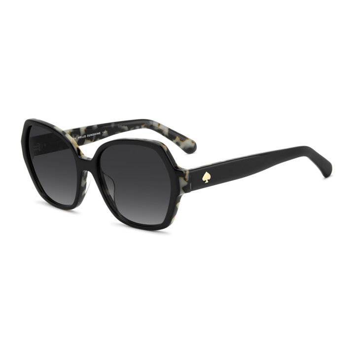 Lunettes de soleil Kate Spade KS LAYNE 2/G/S Black White Havana / verres Dark Grey Shaded (TCB-9O)