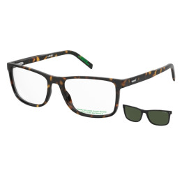 Lunettes de vue avec clip solaire Levi's LV 5090/C Havana / verres Green Polarized (086-UC)