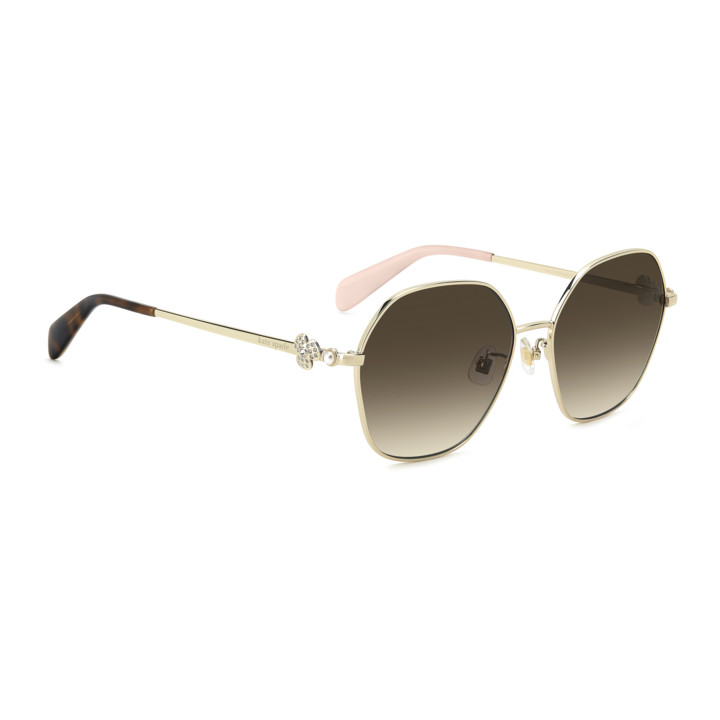 Lunettes de soleil Kate Spade KS VANDRA 2/F/S Gold Havana Pink / verres Brown Shaded (P80-HA)