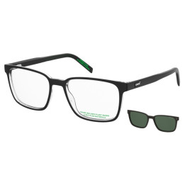 Lunettes de vue avec clip solaire Levi's LV 5089/C Black Crystal / verres Green Polarized (7C5-UC)