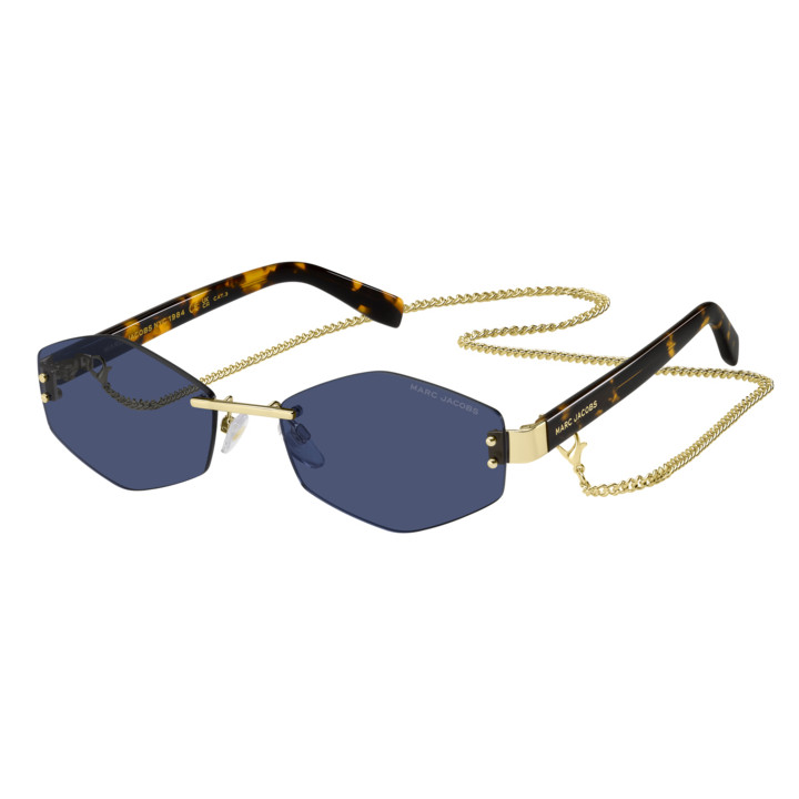 Lunettes de soleil Marc Jacobs MARC 496/S AIR Gold Blue / verres Blue (LKS-KU)