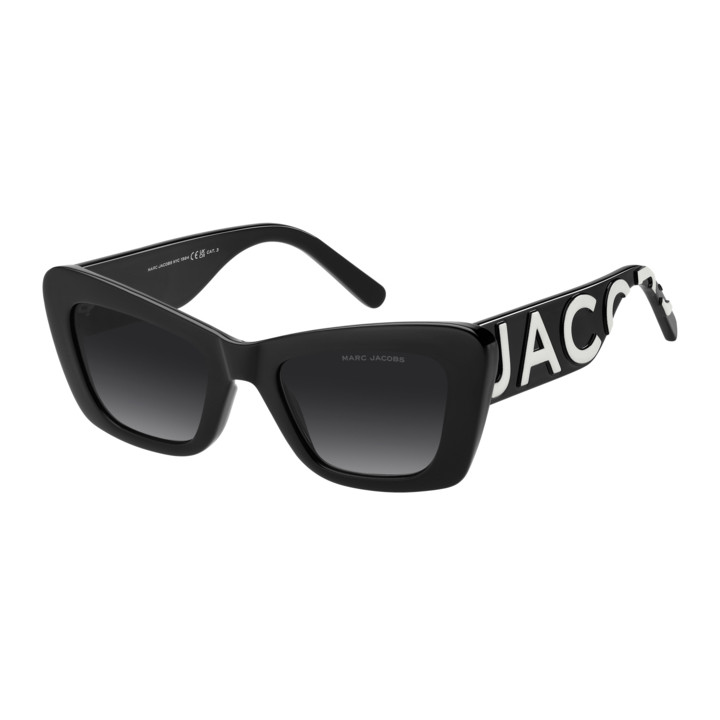 Lunettes de soleil Marc Jacobs MARC 864/S Black White / verres Dark Grey Shaded (80S-9O)