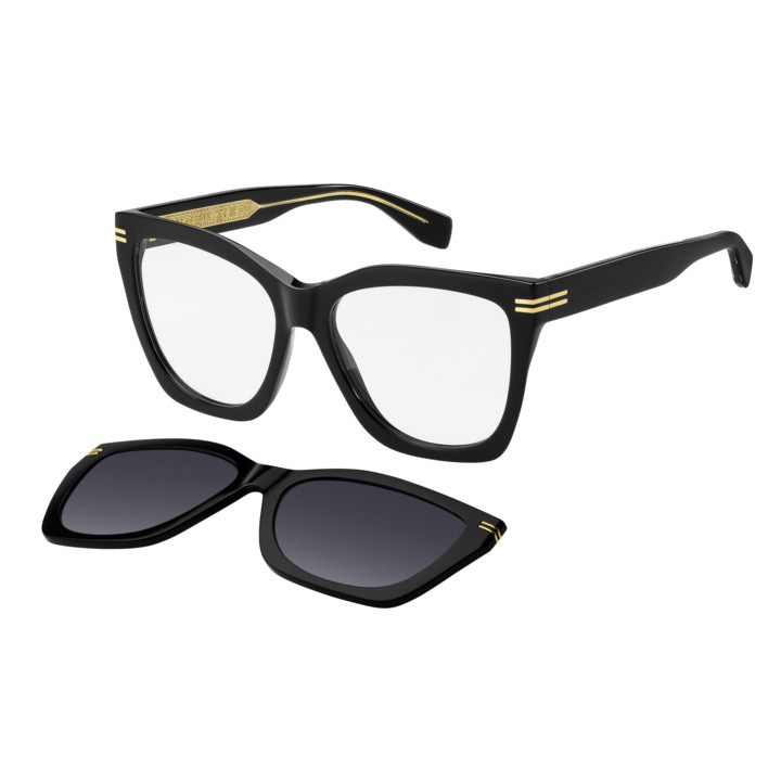 Lunettes de vue avec clip solaire Marc Jacobs MJ 1113/CS Black / verres Dark Grey Shaded (807-9O)