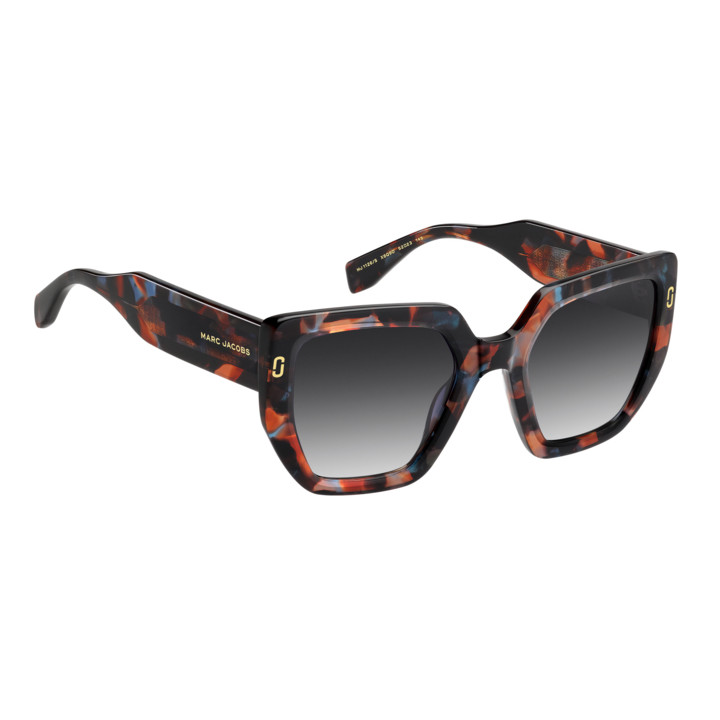 Lunettes de soleil Marc Jacobs MJ 1126/S Brown Blue Havana / verres Dark Grey Shaded (X8Q-9O)