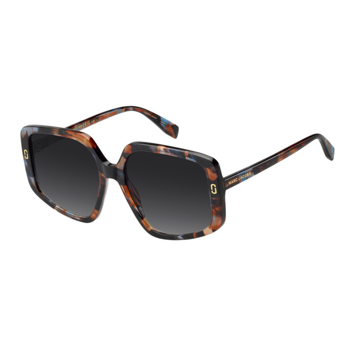 Lunettes de soleil Marc Jacobs MJ 1128/S Brown Blue Havana / verres Dark Grey Shaded (X8Q-9O)