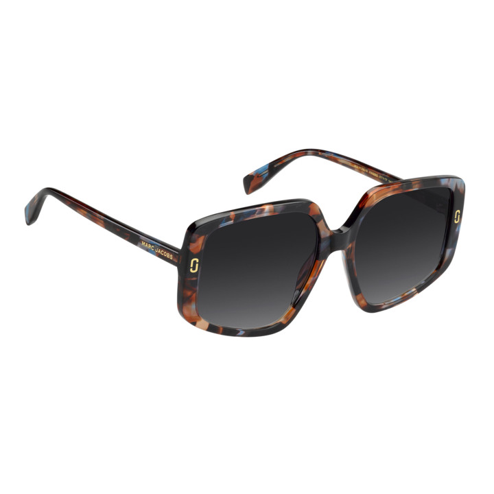 Lunettes de soleil Marc Jacobs MJ 1128/S Brown Blue Havana / verres Dark Grey Shaded (X8Q-9O)