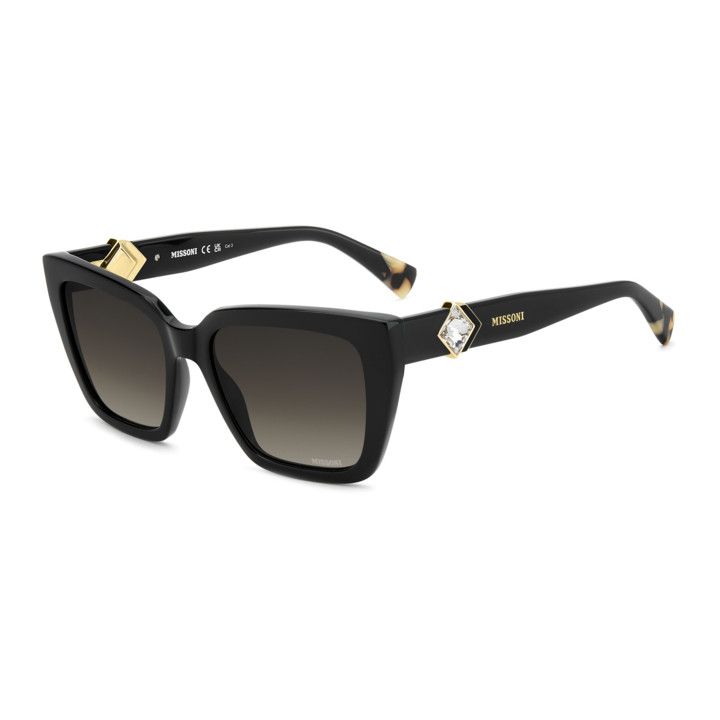 Lunettes de soleil Missoni MIS 0253/S Black / verres Brown Shaded (807-HA)