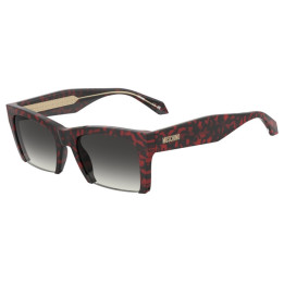 Lunettes de soleil Moschino MOS196/S Red Havana / verres Dark Grey Shaded (0UC-9O)
