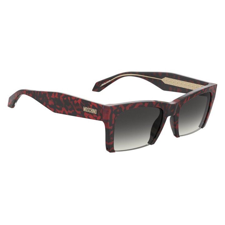 Lunettes de soleil Moschino MOS196/S Red Havana / verres Dark Grey Shaded (0UC-9O)