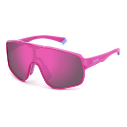 Lunettes de soleil Polaroid Kids PLD 8070/S Pink / verres Grey Pink Mirror Polarized (35J-AI)