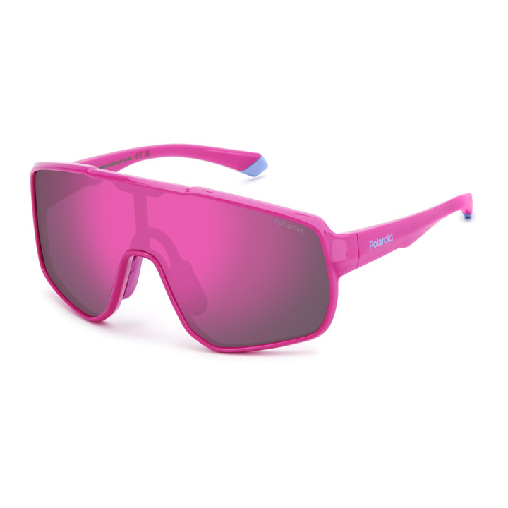 Lunettes de soleil Polaroid Kids PLD 8070/S Pink / verres Grey Pink Mirror Polarized (35J-AI)