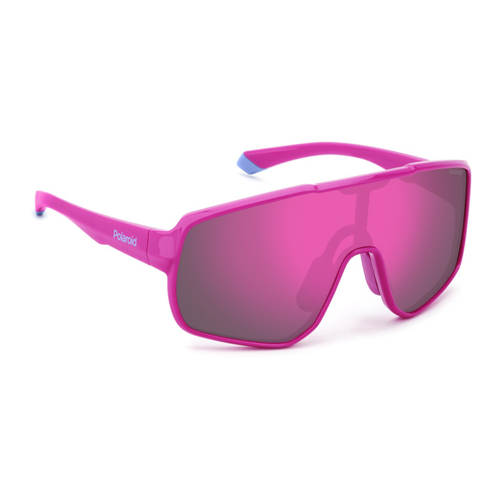 Lunettes de soleil Polaroid Kids PLD 8070/S Pink / verres Grey Pink Mirror Polarized (35J-AI)