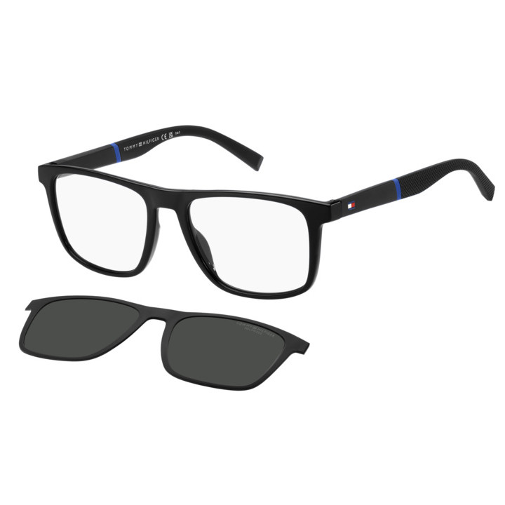 Lunettes de vue avec clip solaire Tommy Hilfiger TH 1903/CS Black / verres Grey Polarized (807-M9)