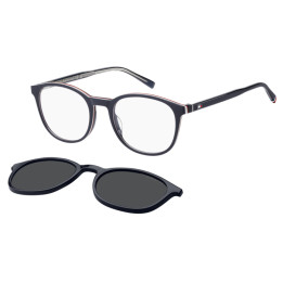 Lunettes de vue avec clip solaire Tommy Hilfiger TH 2268/C Blue / verres Grey Polarized (PJP-M9)