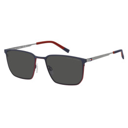 Lunettes de soleil Tommy Hilfiger TH 2272/S Matte Blue Red / verres Grey (WIR-IR)