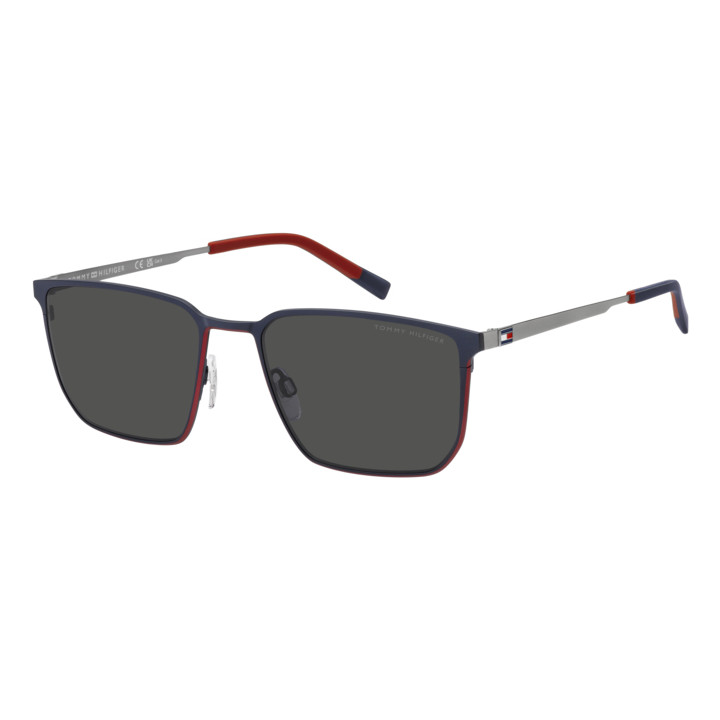 Lunettes de soleil Tommy Hilfiger TH 2272/S Matte Blue Red / verres Grey (WIR-IR)