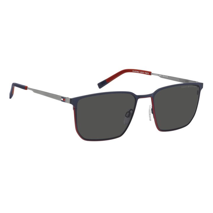 Lunettes de soleil Tommy Hilfiger TH 2272/S Matte Blue Red / verres Grey (WIR-IR)