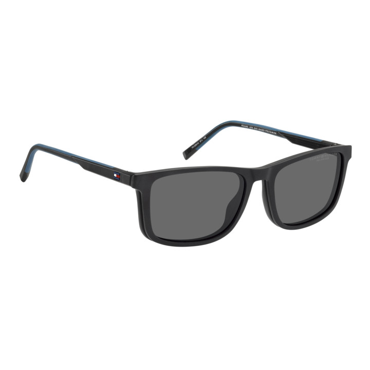 Lunettes de vue avec clip solaire Tommy Hilfiger TH 2281/C Black Teal / verres Grey Polarized (ETJ-M9)