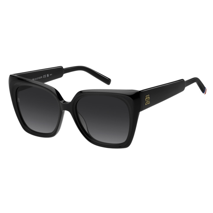 Lunettes de soleil Tommy Hilfiger TH 2285/S Black / verres Dark Grey Shaded (807-9O)