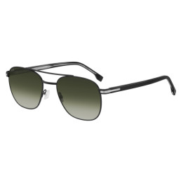 Lunettes de soleil BOSS 1723/S Matte Silver Black / verres Green Shaded (K87-9K)