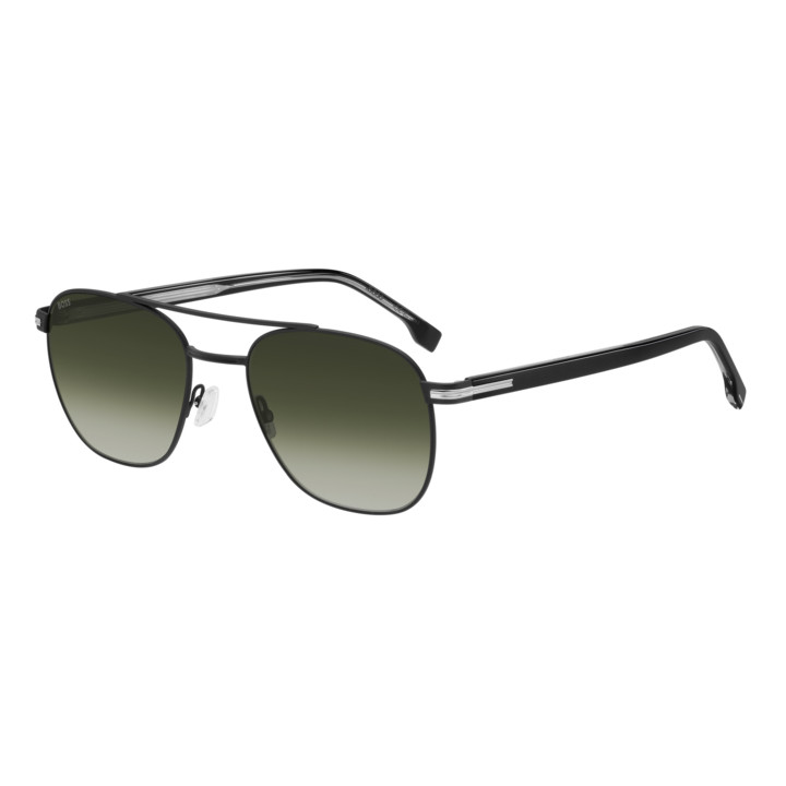 Lunettes de soleil BOSS 1723/S Matte Silver Black / verres Green Shaded (K87-9K)
