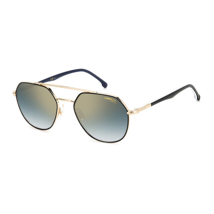 Lunettes de soleil Carrera 303/S Black Gold / verres Blue Shaded Gold Mirror (2M2-1V)