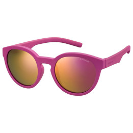 Lunettes de soleil Polaroid Kids PLD 8019/S Dk Pink / verres Grey Pink Mirror Polarized (CYQ-AI)