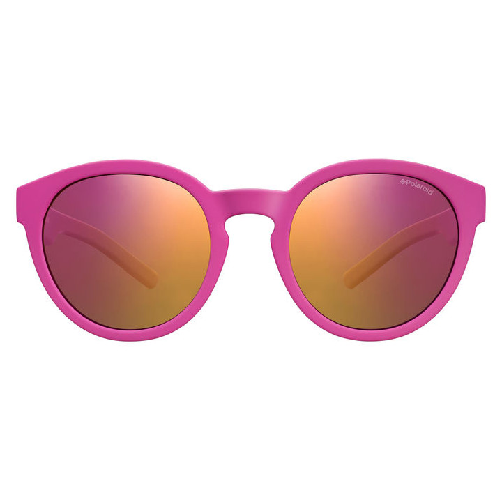 Lunettes de soleil Polaroid Kids PLD 8019/S Dk Pink / verres Grey Pink Mirror Polarized (CYQ-AI)