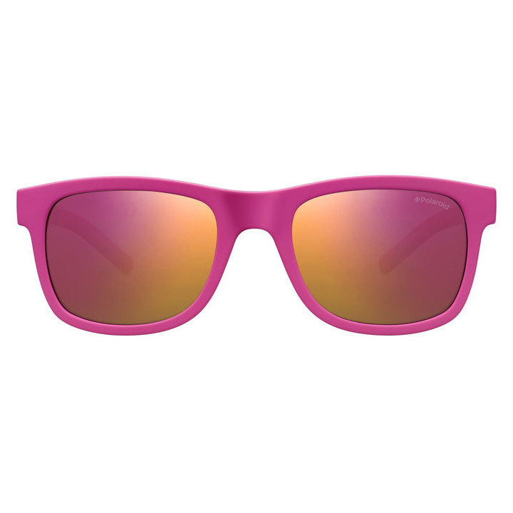 Lunettes de soleil Polaroid Kids PLD 8020/S Dk Pink / verres Grey Pink Mirror Polarized (CYQ-AI)