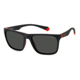 Lunettes de soleil Polaroid PLD 2141/S Matte Black Red / verres Grey Polarized (BLX-M9)