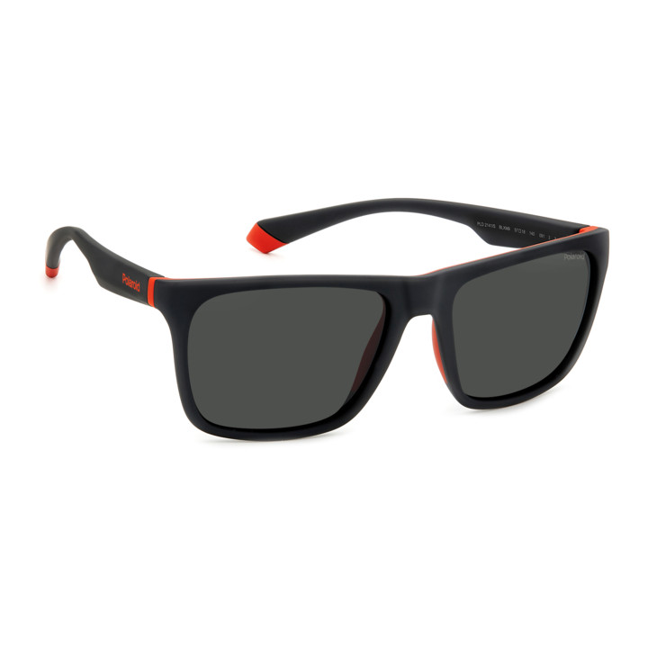 Lunettes de soleil Polaroid PLD 2141/S Matte Black Red / verres Grey Polarized (BLX-M9)