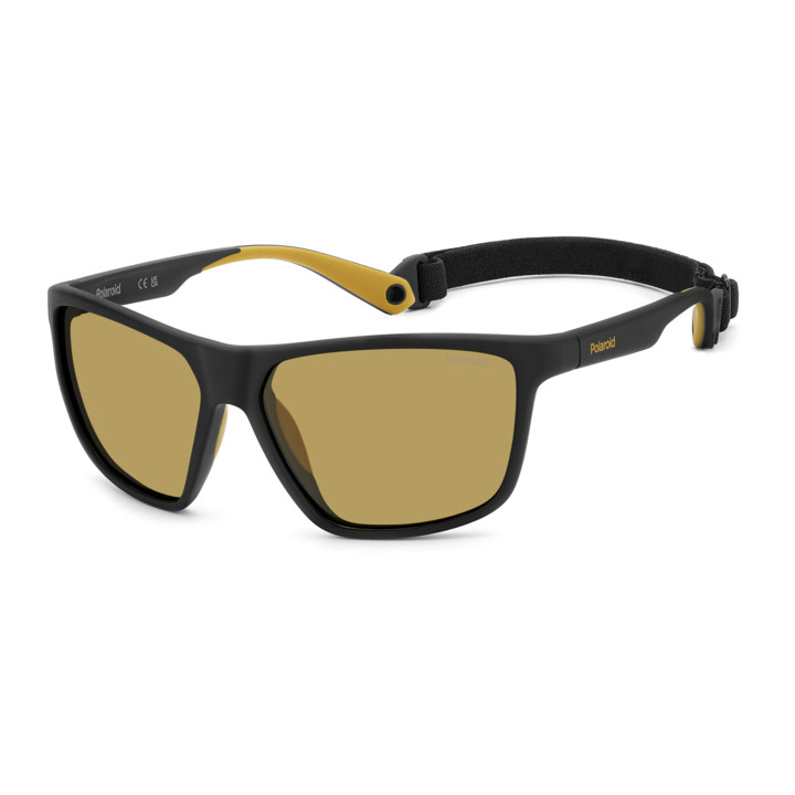 Lunettes de soleil Polaroid PLD 7040/S Matte Black Yellow / verres Yellow Polarized (PGC-MU)