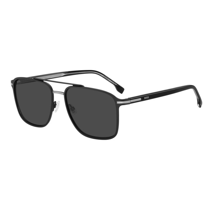 Lunettes de soleil BOSS 1748/S Matte Black Ruthenium / verres Grey (TI7-IR)