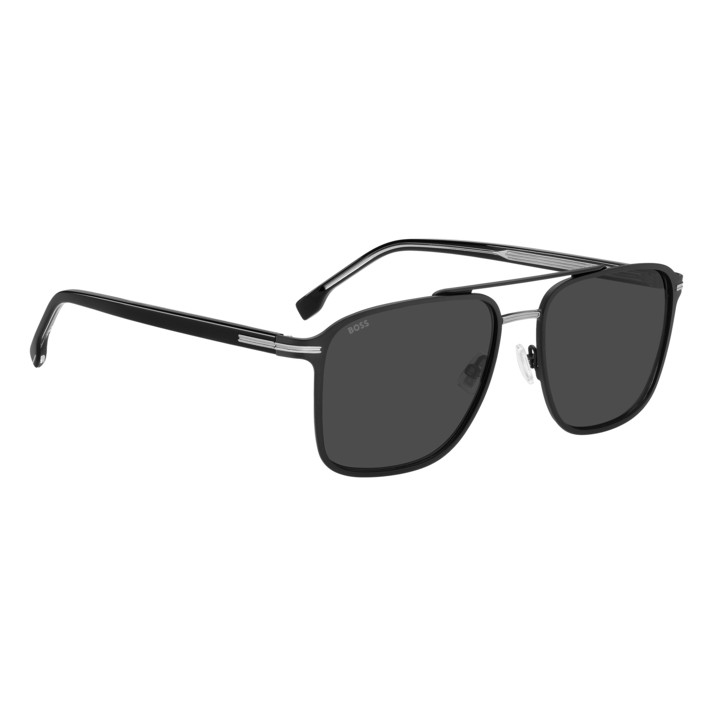 Lunettes de soleil BOSS 1748/S Matte Black Ruthenium / verres Grey (TI7-IR)