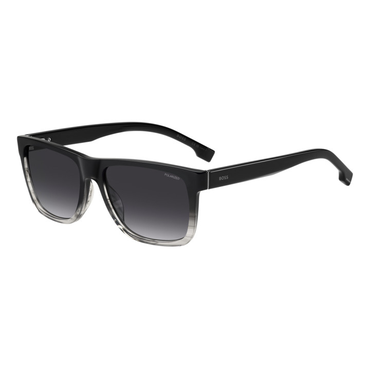 Lunettes de soleil BOSS 1759/G/S Black Shaded Grey / verres Grey Shaded Polarized (EDM-WJ)