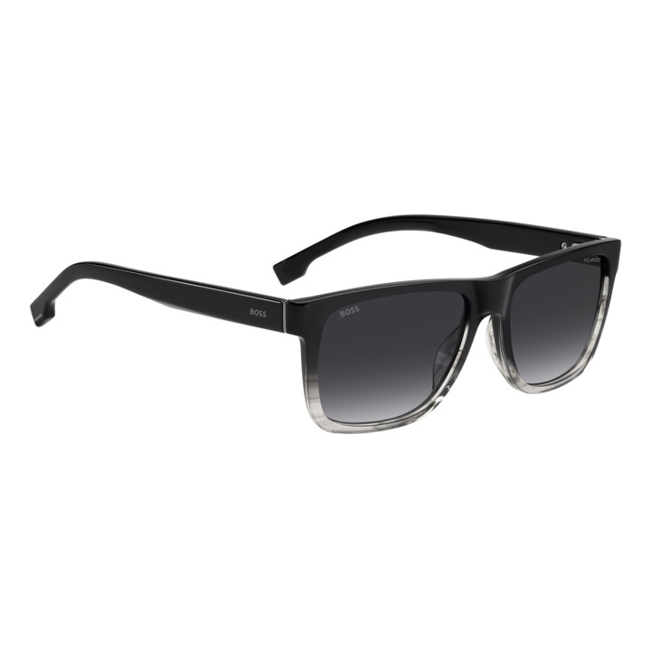 Lunettes de soleil BOSS 1759/G/S Black Shaded Grey / verres Grey Shaded Polarized (EDM-WJ)