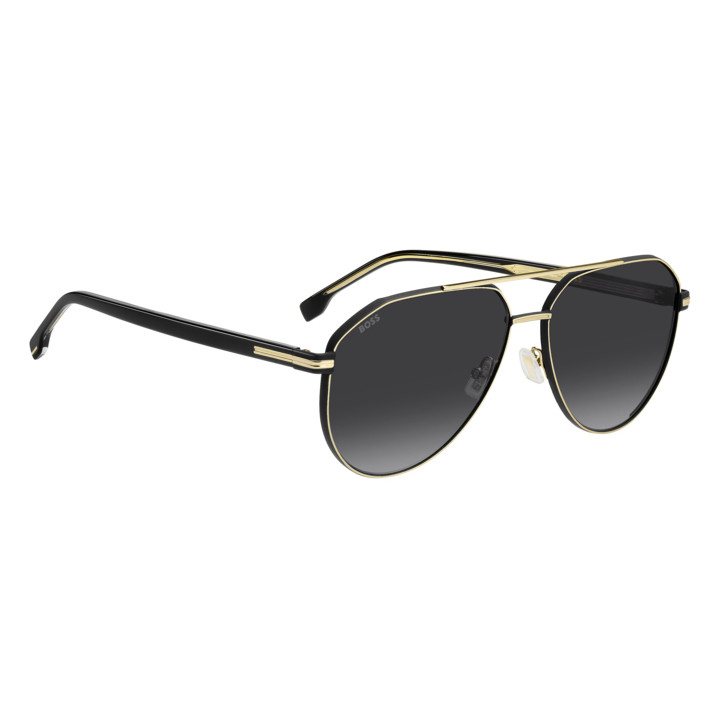 Lunettes de soleil BOSS 1747/S Gold Black 2 / verres Dark Grey Shaded (RHL-9O)