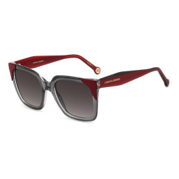 Lunettes de soleil Carolina Herrera HER 0288/S Grey Red / verres Dark Grey Shaded (268-9O)