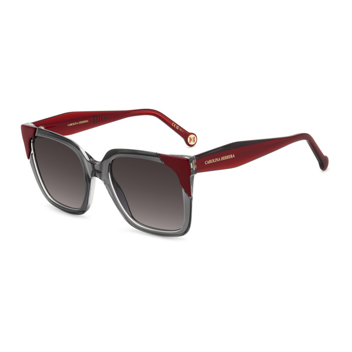 Lunettes de soleil Carolina Herrera HER 0288/S Grey Red / verres Dark Grey Shaded (268-9O)