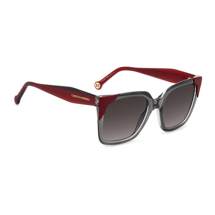 Lunettes de soleil Carolina Herrera HER 0288/S Grey Red / verres Dark Grey Shaded (268-9O)