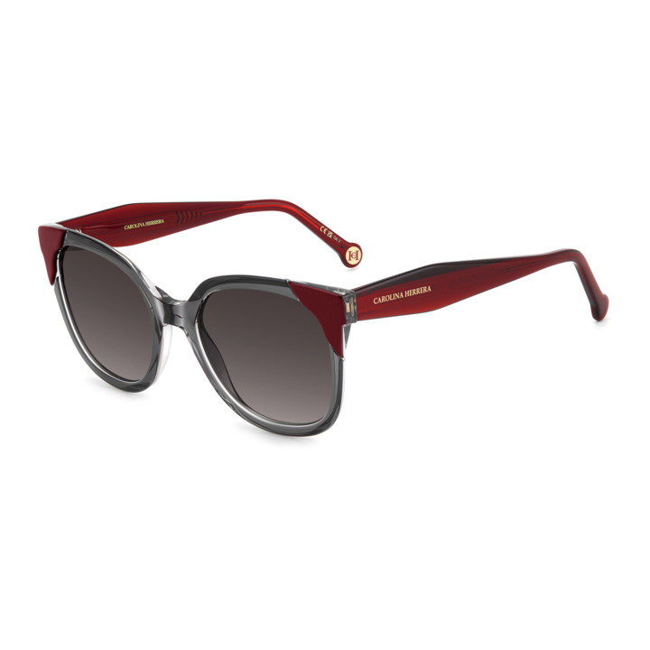 Lunettes de soleil Carolina Herrera HER 0289/S Grey Red / verres Dark Grey Shaded (268-9O)