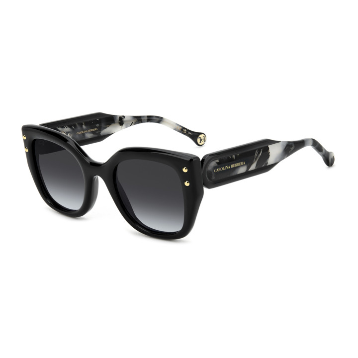 Lunettes de soleil Carolina Herrera HER 0312/S Black / verres Dark Grey Shaded (807-9O)