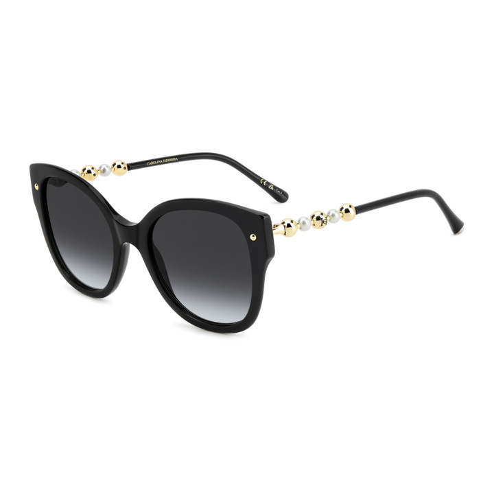 Lunettes de soleil Carolina Herrera HER 0318/S Black / verres Dark Grey Shaded (807-9O)