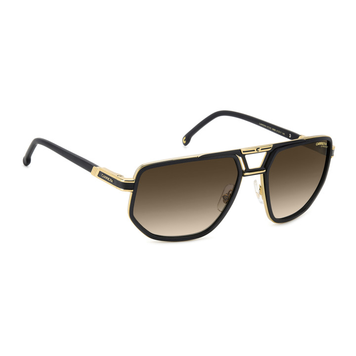 Lunettes de soleil Carrera 1072/S Matte Black Gold / verres Black Brown Green Antireflex (I46-86)