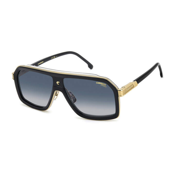 Lunettes de soleil Carrera CA 1053/S/TI Black White / verres Dk Blue Shaded (80S-08)