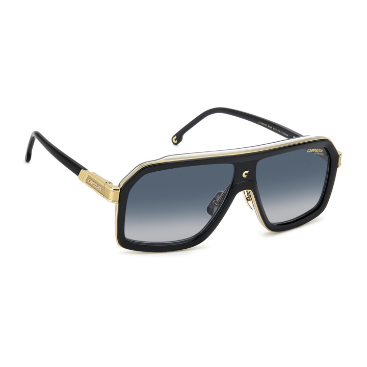 Lunettes de soleil Carrera CA 1053/S/TI Black White / verres Dk Blue Shaded (80S-08)