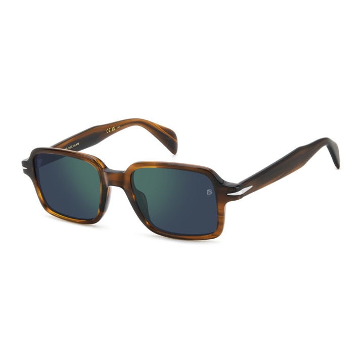 Lunettes de soleil David Beckham DB 1179/S Brown Horn / verres Green Mirror (EX4-MT)