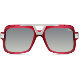 Cazal 664 004 rouge-argent - vue de face