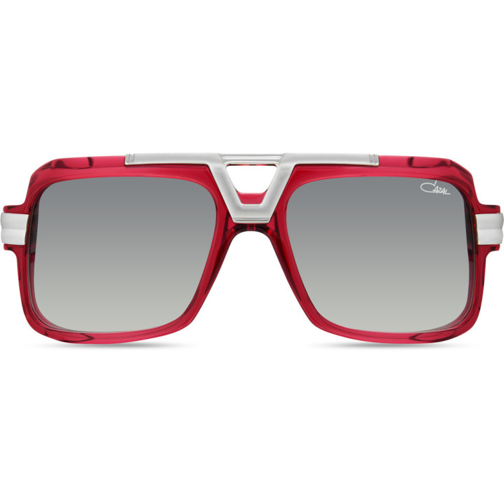 Cazal 664 004 rouge-argent - vue de face