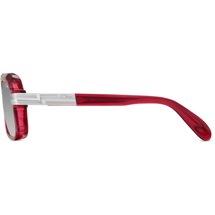 Cazal 664 004 rouge-argent - vue de profil